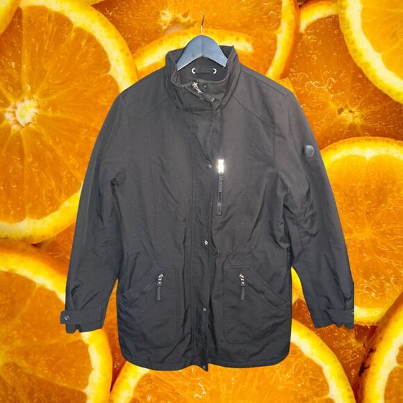 Calvin Klein Women's Black Water Resistant Wind Protection Utility Jacket Size L - Picture 2 of 14